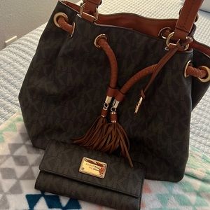 Michael Kors bag with matching wallet